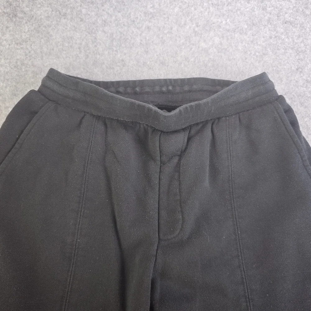 Alo Yoga Sweatpants Women's Xs Black Fleece Wide Leg Pintuck Cuffed Drawstring